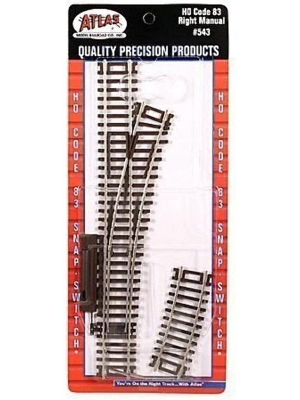 HO Scale Nickel Silver Manual Snap Switch for Model Trains - Code 83 Track